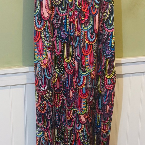 Colorful Printed Jumpsuit Romper - Multicolor Abstract Pattern - Picture 1 of 4